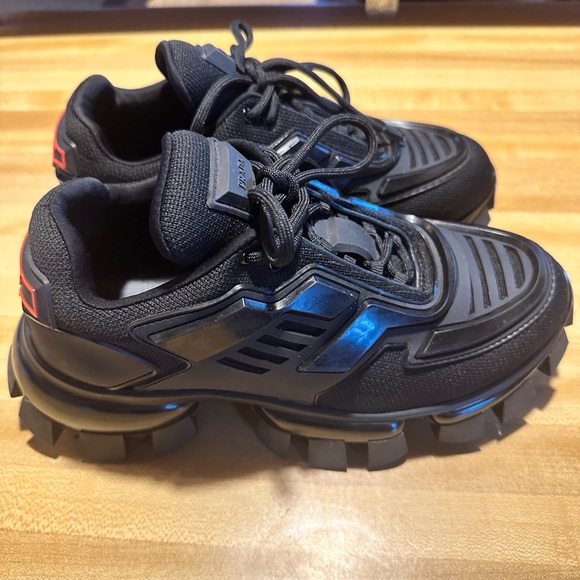 Prada Cloudbust Thunder Technical Fabric sneakers Black Size 40 Women size 10 US - Picture 4 of 15